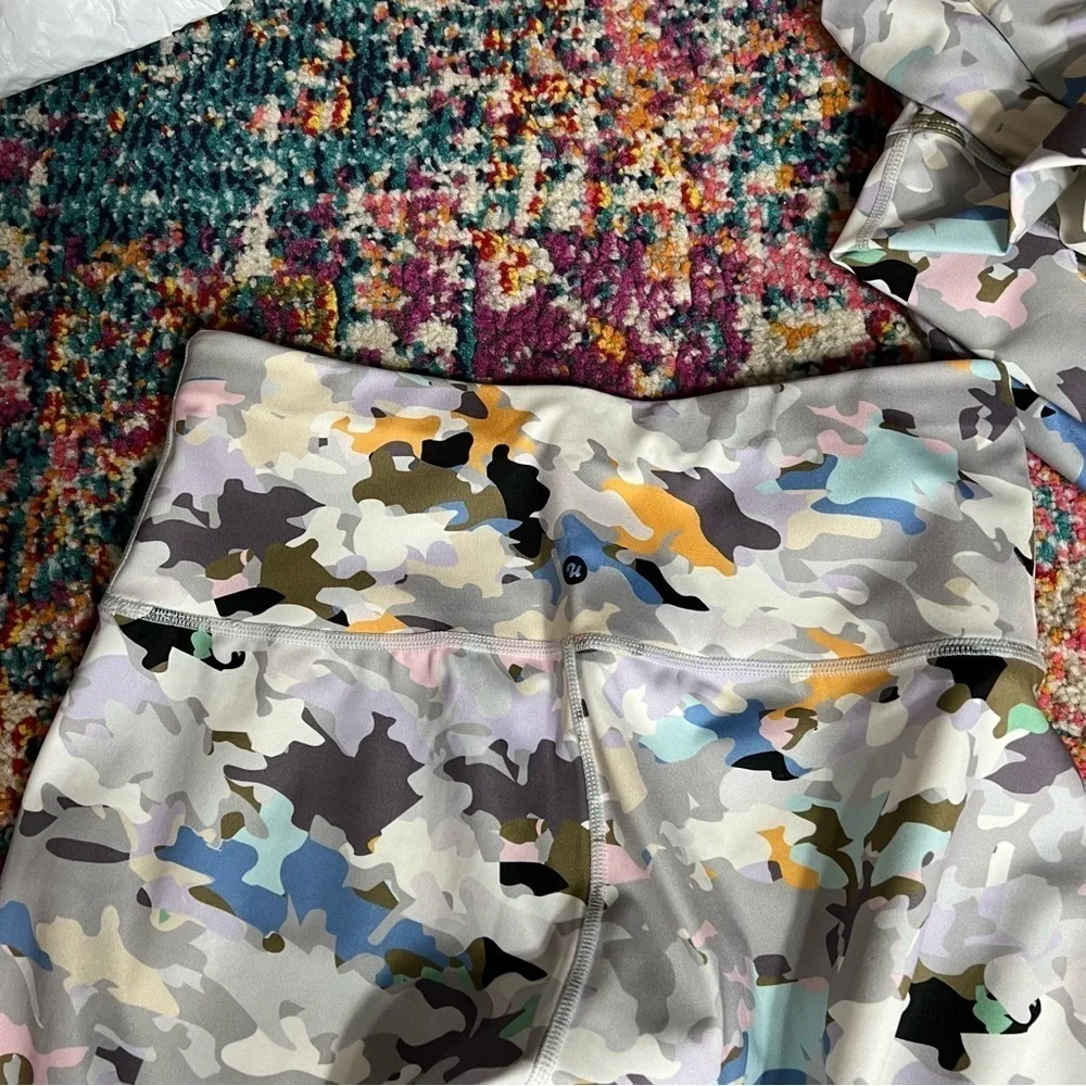 Underalls Camo Workout Set- Leggings and Crop Top S‎ and Med